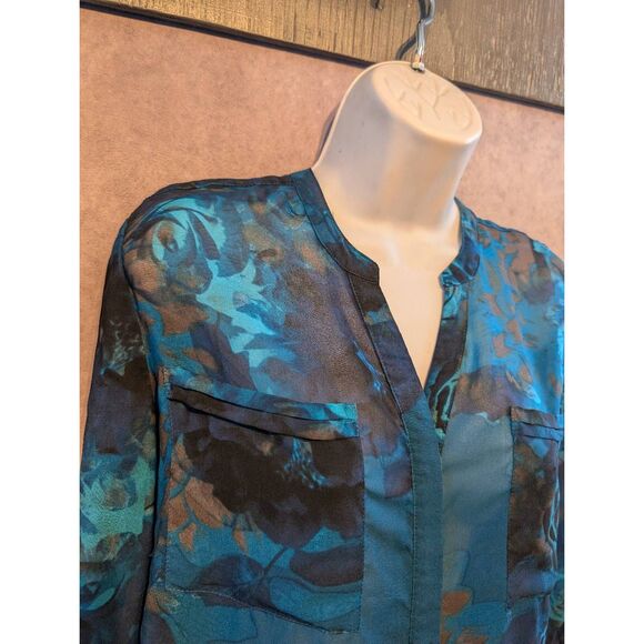 Covington button-down sheer blouse XL - Picture 2 of 5